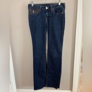 True Religion Dark Blue Straight Leg Jeans